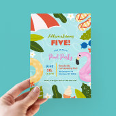 Kinder Summer Birthday Pool Party Kaart