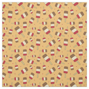 Kinder Summer Ice Lolly Popsicle Print op Oranje Stof