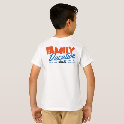 Kinder Sunset Family Cruise personaliseren T-shirt (Achterkant volledig)