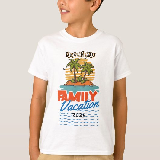 Kinder Sunset Family Cruise personaliseren T-shirt (Voorkant)