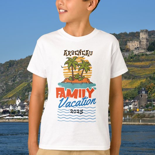 Kinder Sunset Family Cruise personaliseren T-shirt