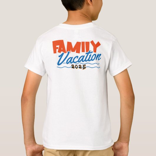 Kinder Sunset Family Cruise Sinaasappel PERSONALIS T-shirt (Achterkant)