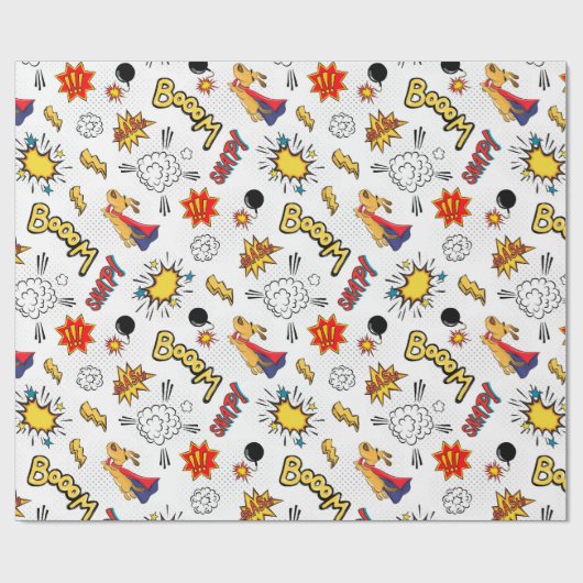 kinder superheld cadeaupapier (Vlak)