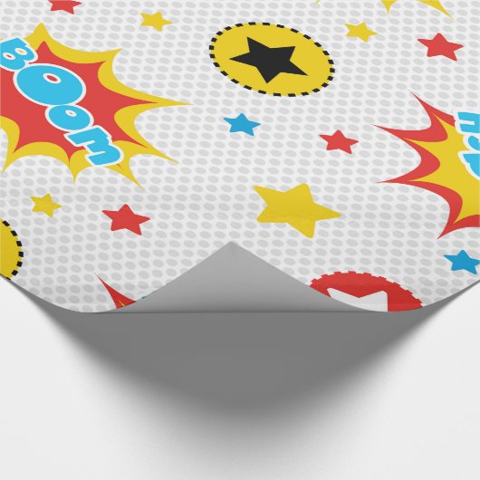 Kinder superheld cadeaupapier (Hoek)