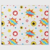 Kinder superheld cadeaupapier (Vlak)