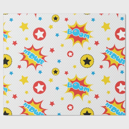 Kinder superheld cadeaupapier (Vlak)