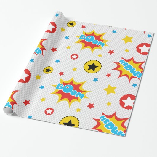 Kinder superheld cadeaupapier (Uitgerold)