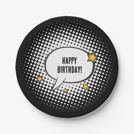 Kinder Superheld Cartoon Film Party Papieren Bordje (Voorkant)