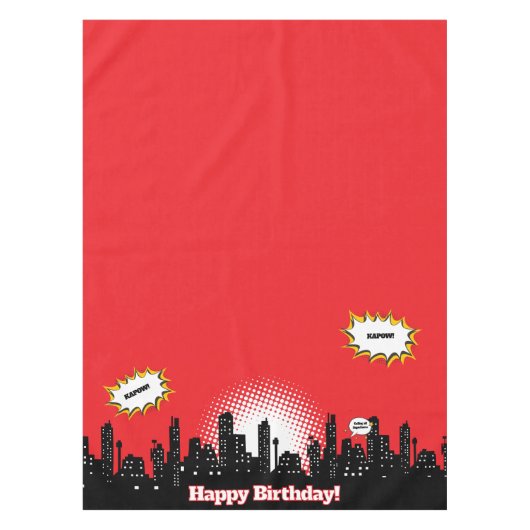 Kinder Superheld Cartoon Film Party Tafelkleed (Voorkant)