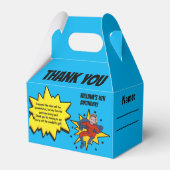 Kinder superheld Foto: Bedankt Birthday Party Bedankdoosjes (Achterkant)