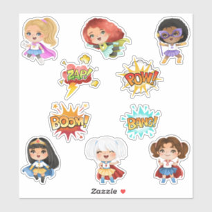 Kinder superheld Girls Sticker