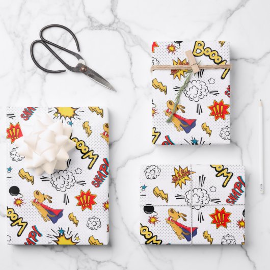 kinder superheld inpakpapier vel (Voorkant)