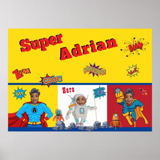 Kinder superheld poster (Voorkant)