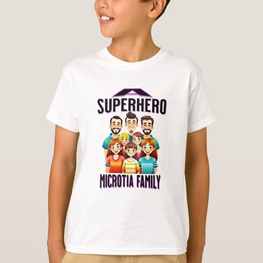 Kinder superhelden microtie t-shirt (Voorkant)