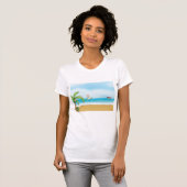 Kinder Surfen Tropisch Strand Fun Zomer Oceaan T-shirt (Voorkant volledig)