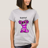 Kinder Surprise? Funny cartoon cat, cheshuurkat T-shirt (Voorkant)