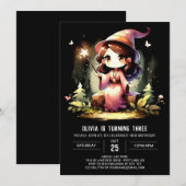 Kinder Sweet Wizard verjaardag Kaart (Voorkant / Achterkant)