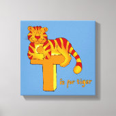 Kinder T is voor de tijger Canvas Afdruk (Voorkant)