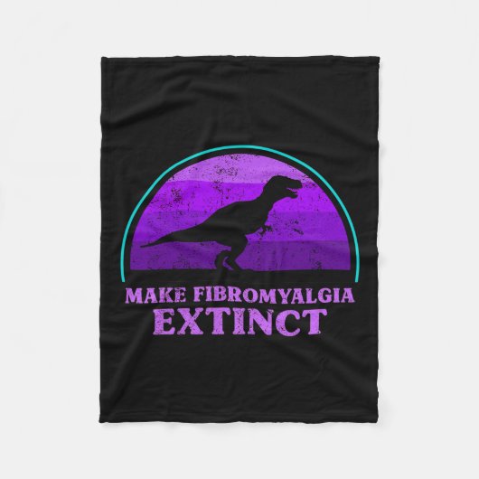 Kinder T Rex Dino maken fibromyalgie uitgestorven  Fleece Deken (Voorkant)