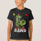 Kinder T-Rex Dinosaur Robot Rawr Birthday Boy Part T-shirt (Voorkant)