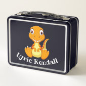 Kinder T-Rex Dinosaur Roze Lunchbox (Achterkant)