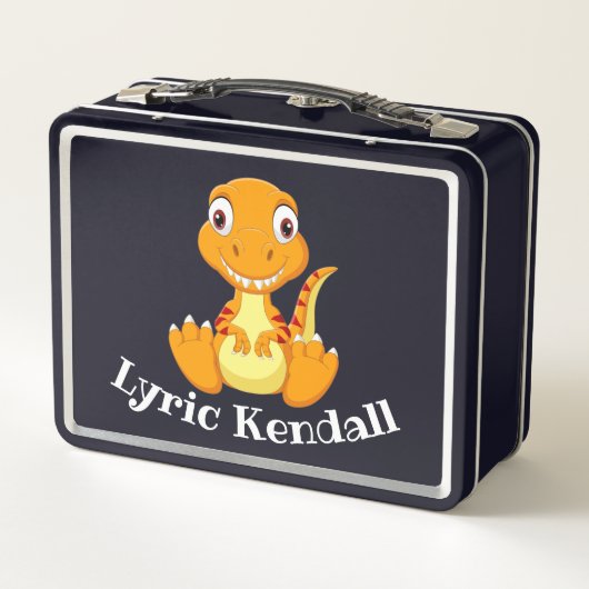 Kinder T-Rex Dinosaur Roze Lunchbox (Achterkant)