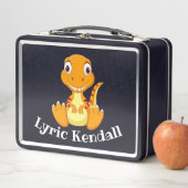 Kinder T-Rex Dinosaur Roze Lunchbox (In situ)