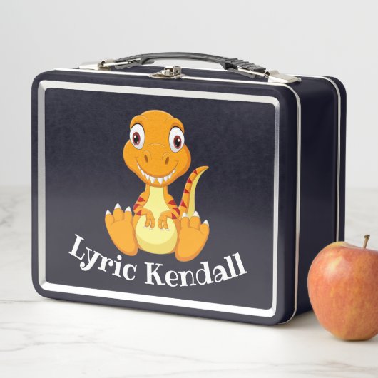 Kinder T-Rex Dinosaur Roze Lunchbox (In situ)