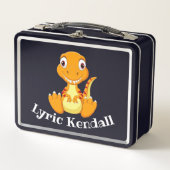 Kinder T-Rex Dinosaur Roze Lunchbox (Voorkant)