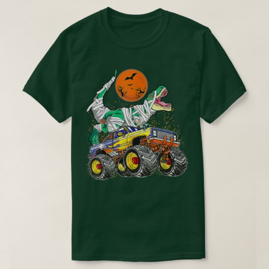 Kinder T rex Riding Monster Truck Dinosaur Trex Ha T-shirt (Design voorkant)