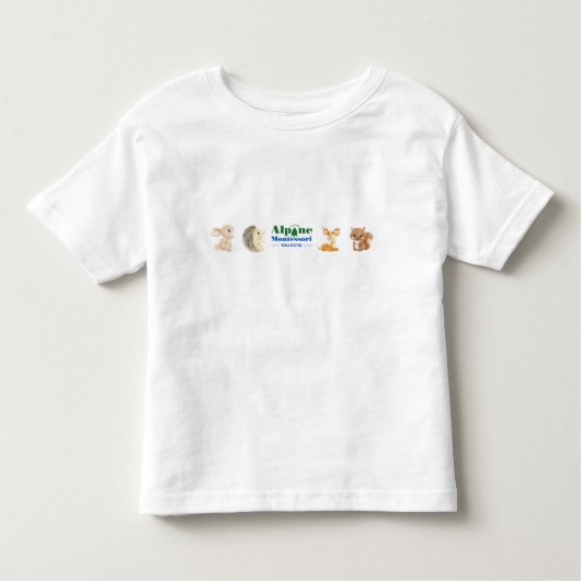 Kinder T-Shirt Alpine Montessori (Voorkant)