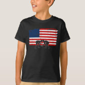 Kinder T-shirt Amerikaanse vlag - Kool design (Voorkant)