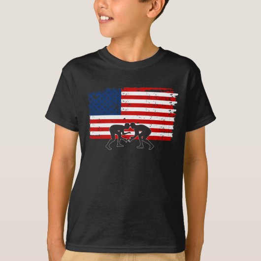 Kinder T-shirt Amerikaanse vlag - Kool design (Voorkant)