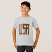 Kinder T-Shirt ash CHOCOLATE USA (Voorkant volledig)