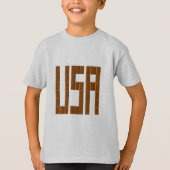 Kinder T-Shirt ash CHOCOLATE USA (Voorkant)