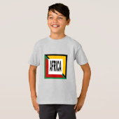 Kinder T-Shirt ash DESIGN AFRIKA (Voorkant volledig)