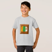 Kinder T-Shirt ash DESIGN CHOCO AFRIKA (Voorkant volledig)