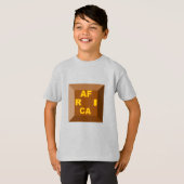 Kinder T-Shirt ash DESIGN CHOCOLA AF R I CA (Voorkant volledig)