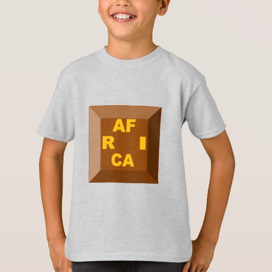 Kinder T-Shirt ash DESIGN CHOCOLA AF R I CA (Voorkant)