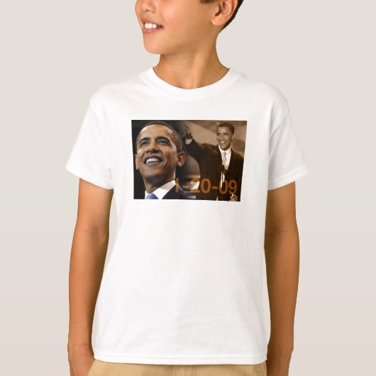 Kinder T-shirt Barack Obama 1-20-09 (Voorkant)