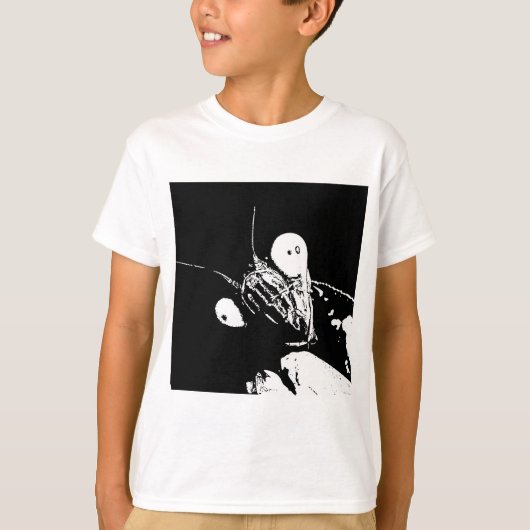 Kinder T-shirt - bids zwart en wit (Voorkant)