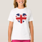 Kinder T-shirt-Britse vlag Heart T-shirt (Voorkant)