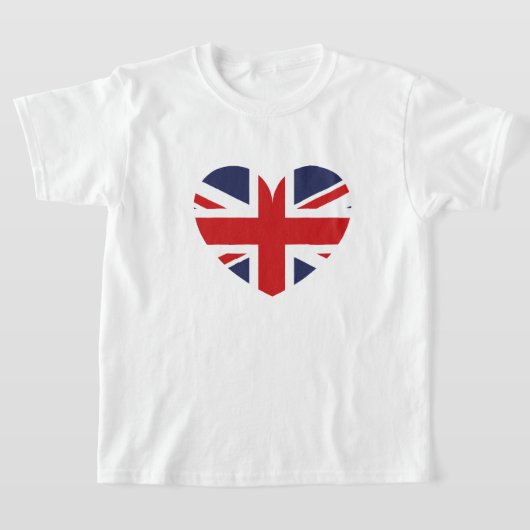 Kinder T-shirt-Britse vlag Heart T-shirt (Laagn)