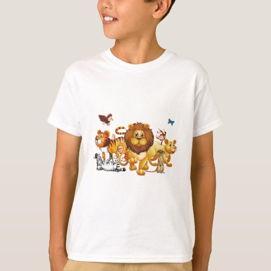 Kinder T-shirt Dierenvrienden (Voorkant)