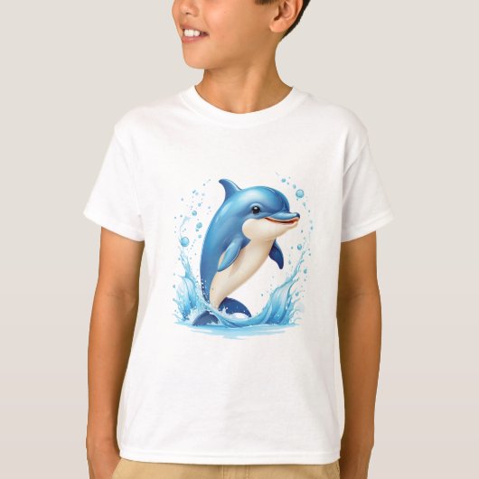 Kinder T-shirt dolfijn (Voorkant)