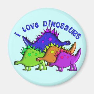 Kinder T-shirt en T-shirt "I LIVE DINOSAURS" Magneet