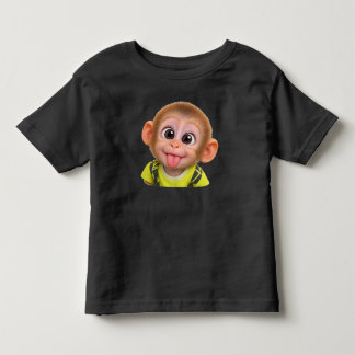 Kinder T-shirt-funge aap steekt tong uit Shirts