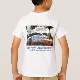 kinder t-shirt. Gelukkig Oktoberfest. giraffe meis T-shirt