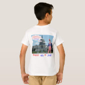 kinder t-shirt. Gelukkige 4e. rat/unclesam T-shirt (Achterkant volledig)