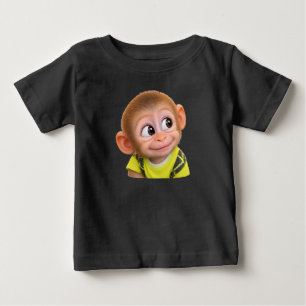 kinder t-shirt grappige aap die opzij kijkt